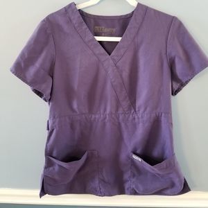 Grey's Anatomy purple scrub top